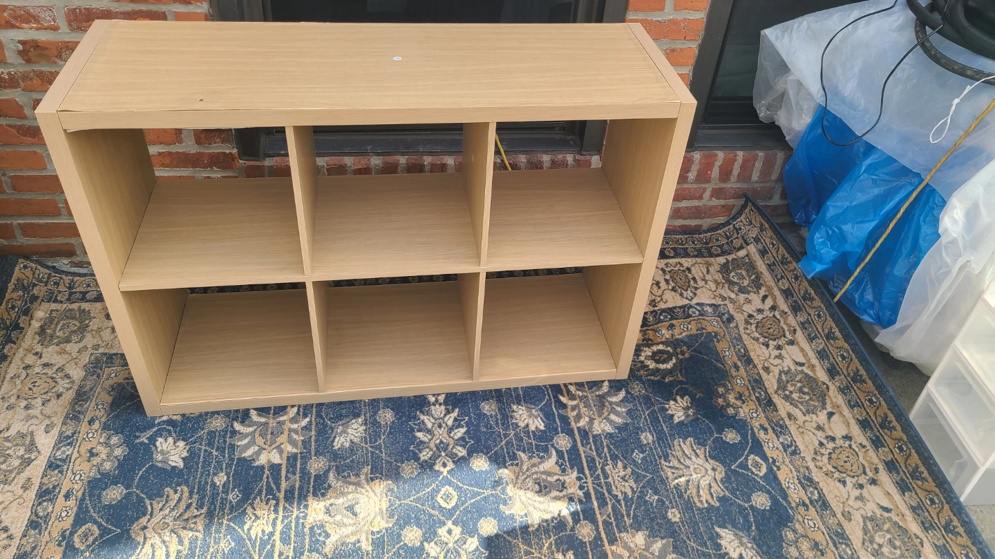 IKEA Kallax 6-Cube Storage Unit Light Wood - photo 2