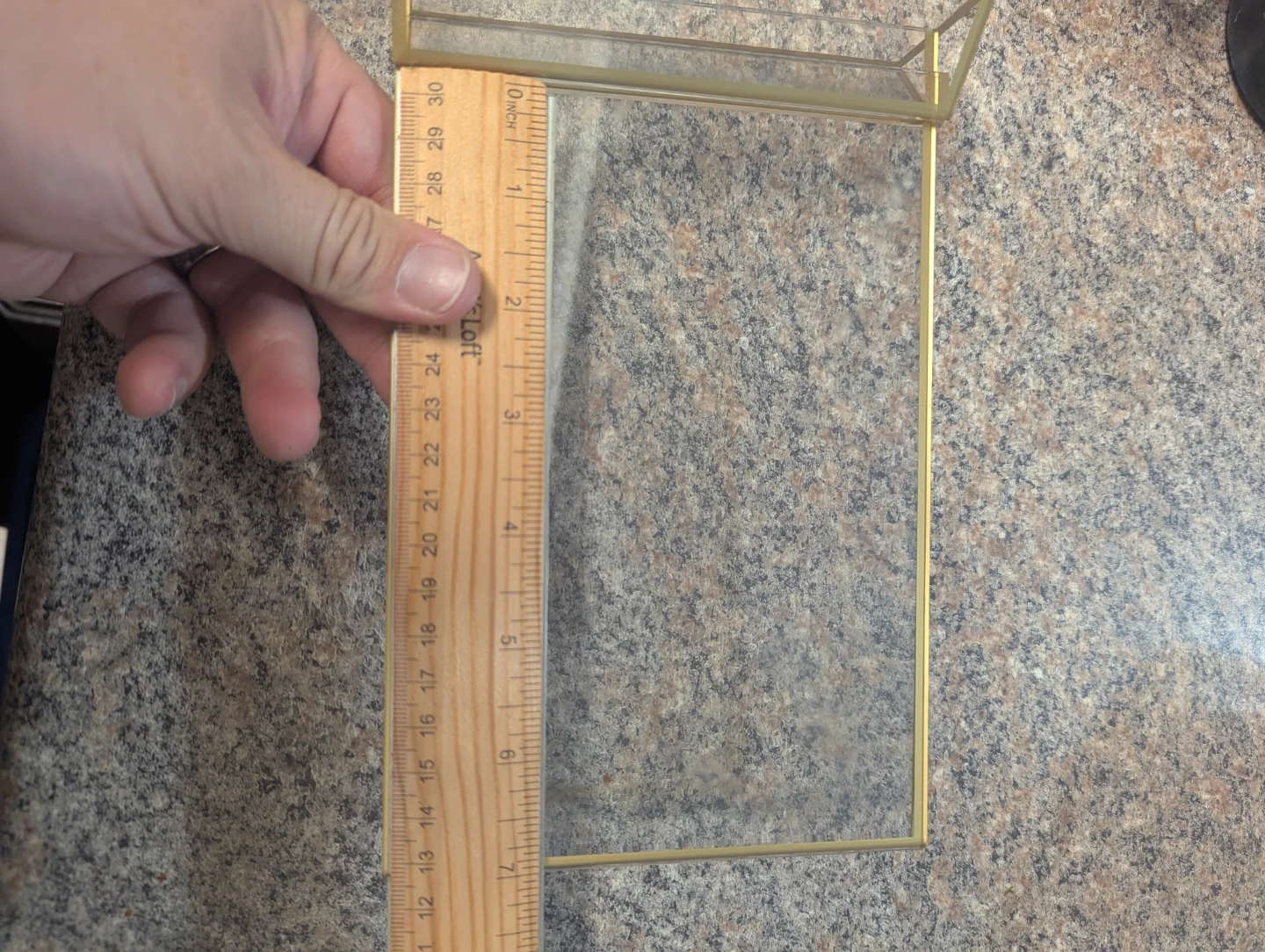 Gold Trim Glass Sign Holder - photo 3