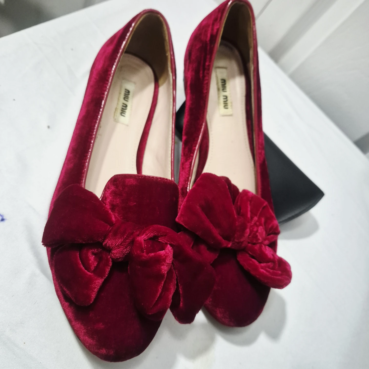 Miu Miu Velvet Bow Flats - photo 4