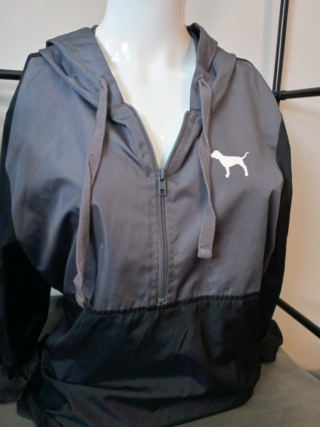 Victoria's Secret PINK Half-Zip Windbreaker Anorak Jacket. XS - photo 4