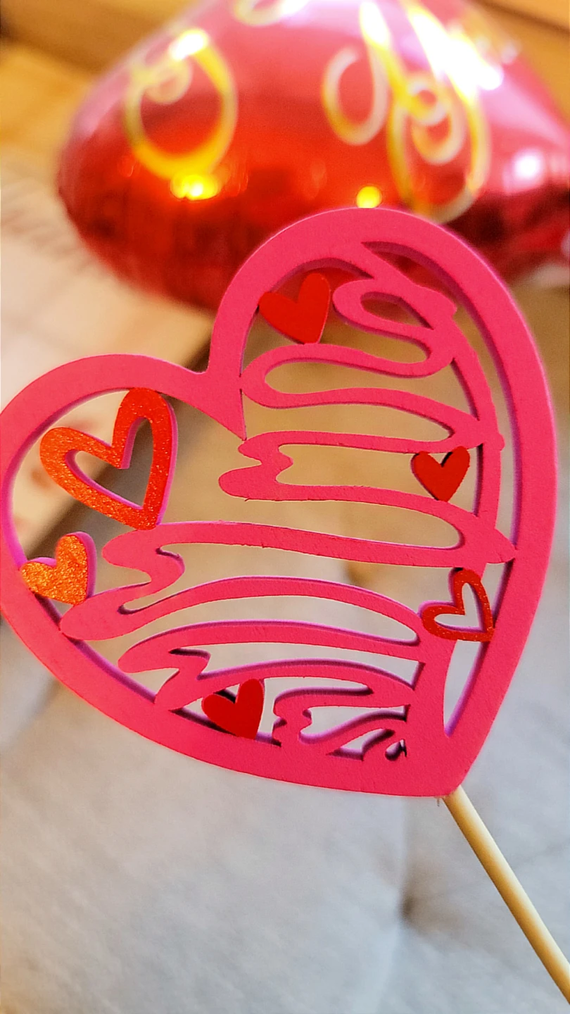 Set of 3 Heart flower bouquet decorations - photo 4