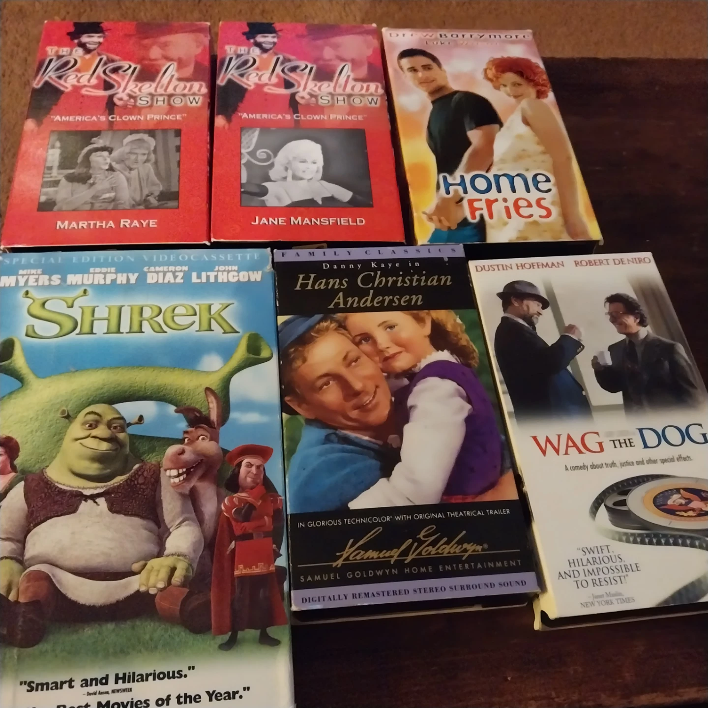 Set of 6 Assorted Classic VHS Tapes