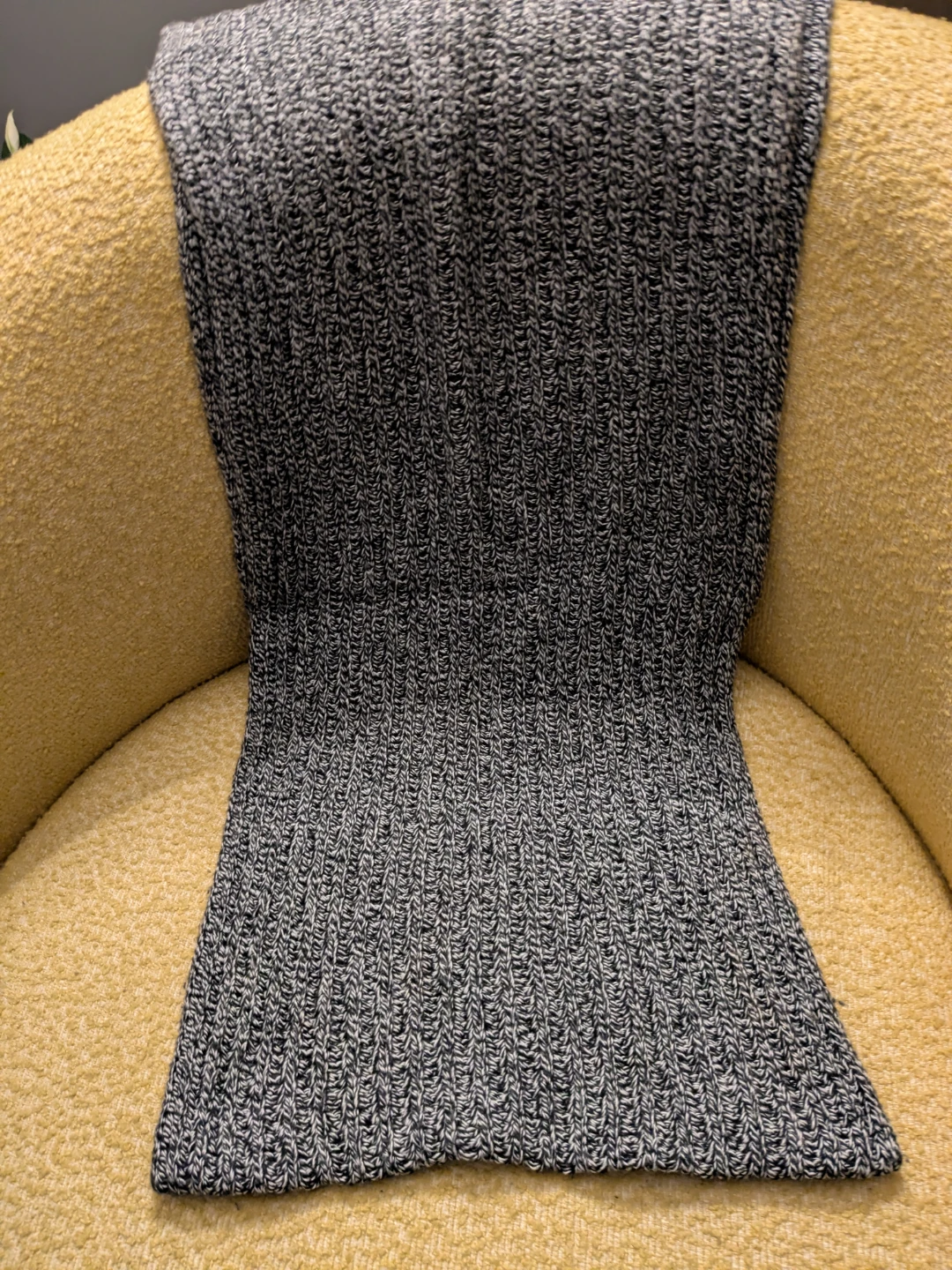 Black White Marled Chunky Knit Neck Scarf 30 - photo 4