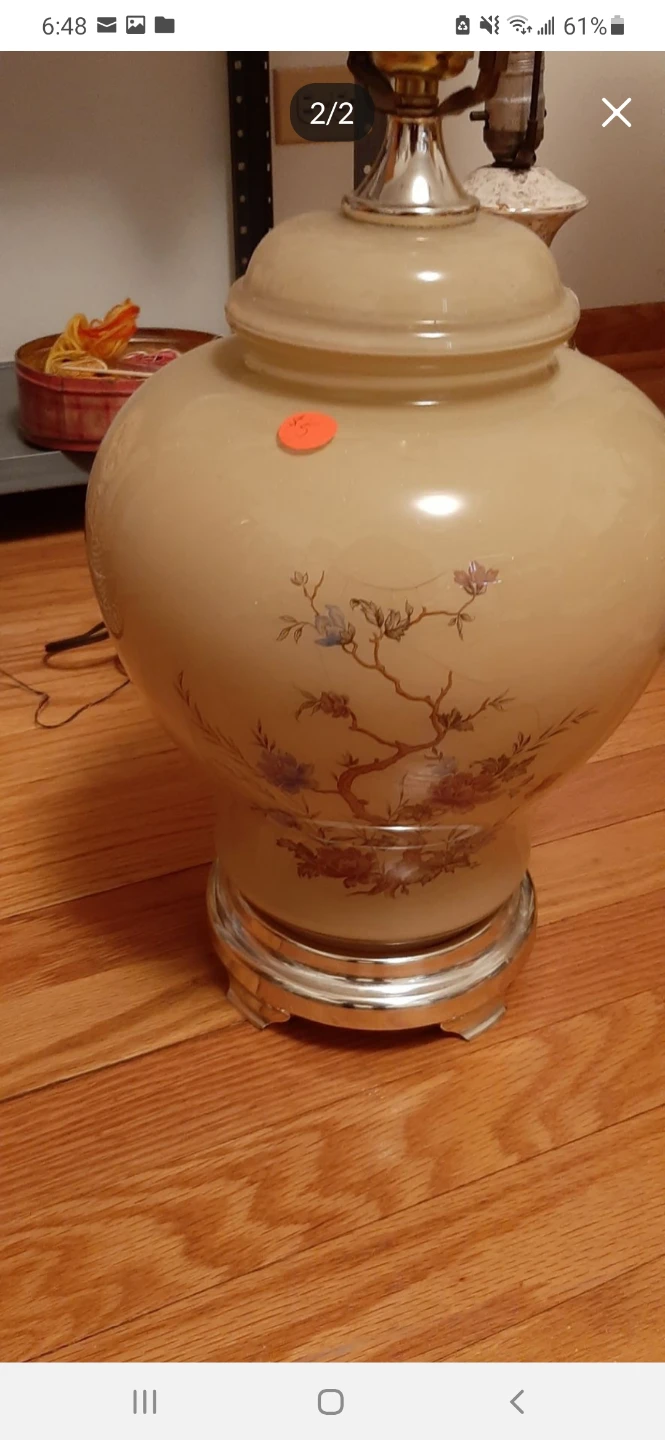 Vintage-style Floral table lamp - photo 2