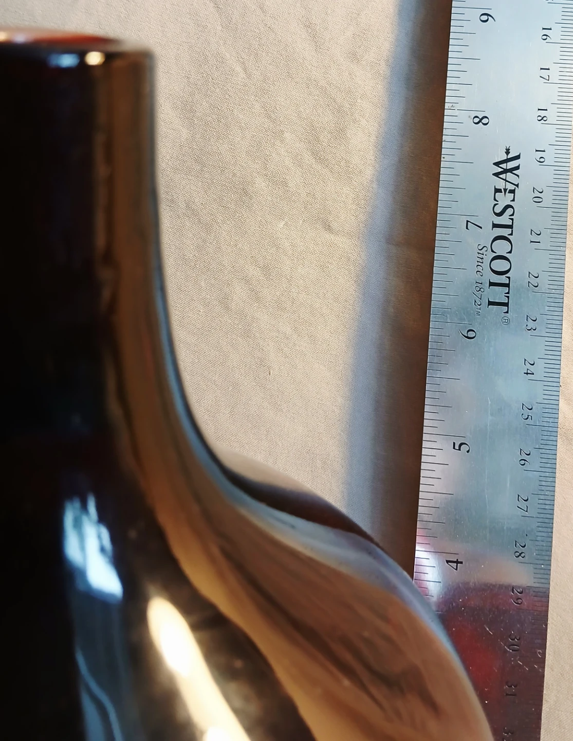 Vintage Dark Red Glass Decanter - photo 3