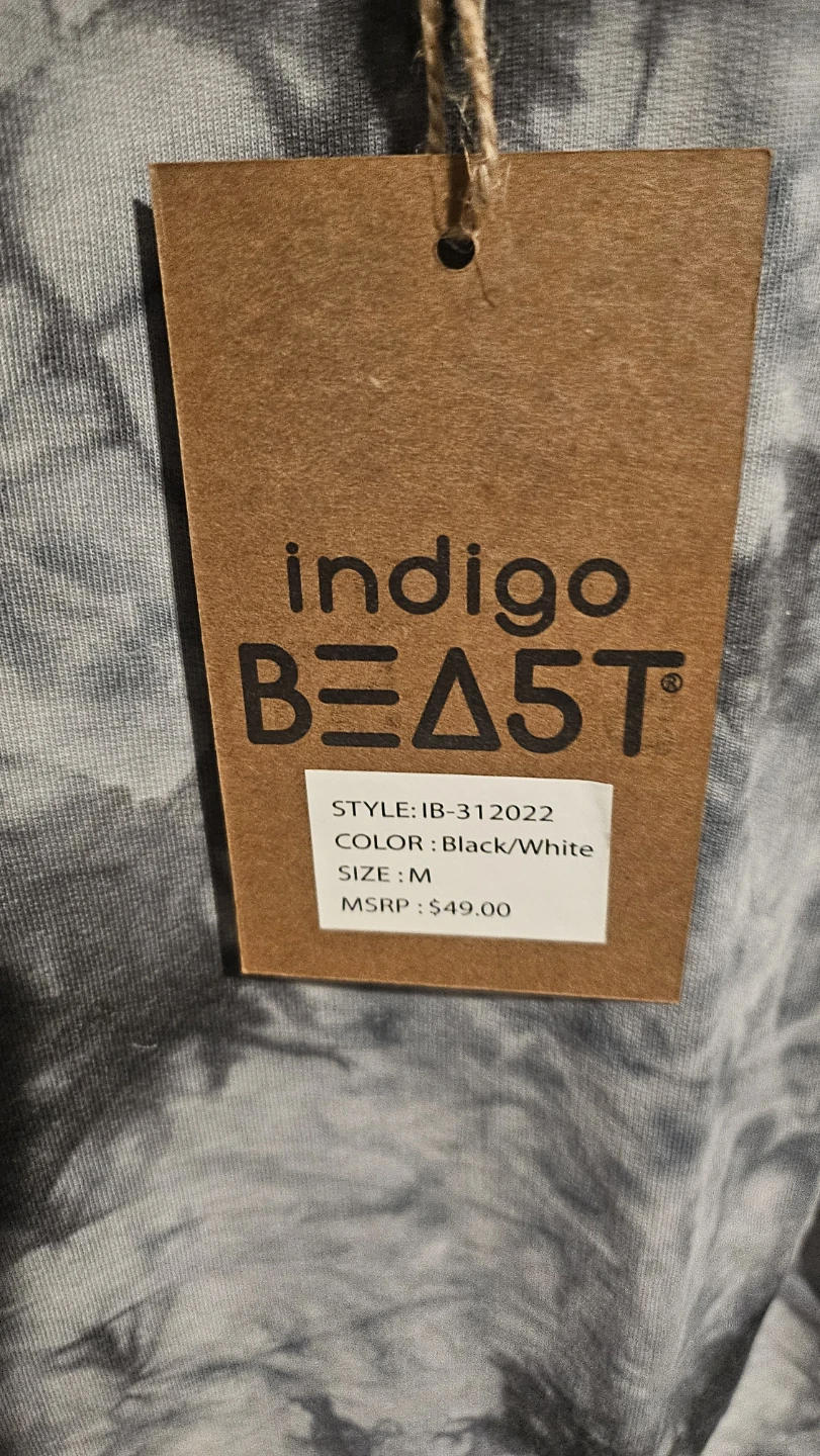 Indigo Beast Zip-Up Hoodie Black/White - photo 3