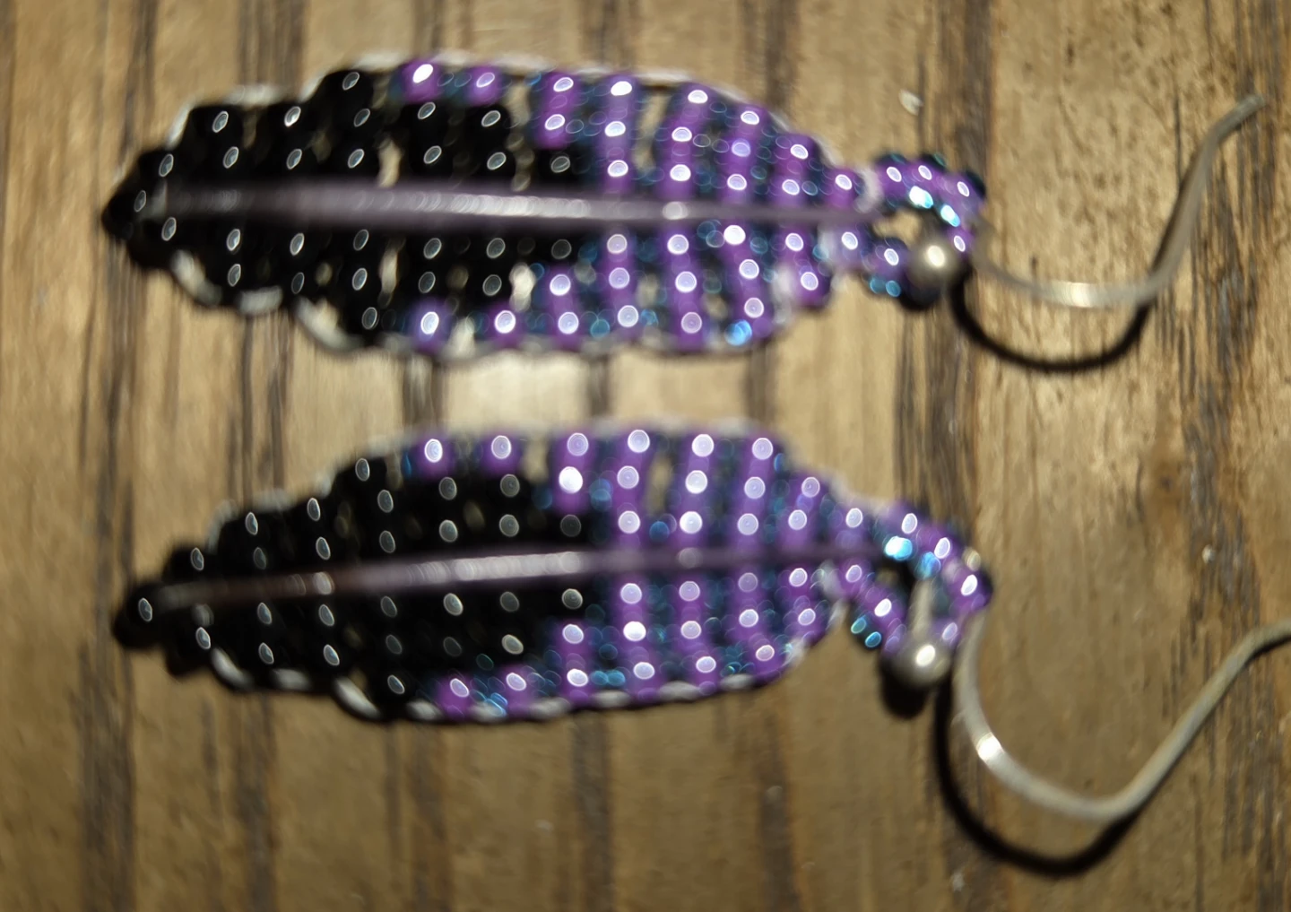 Beaded Feather Earrings - photo 3