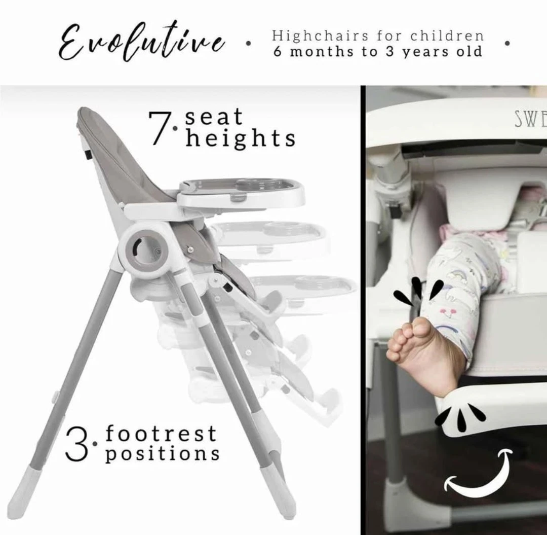 BNIB Sweety Fox High Chair (Gray) - photo 3