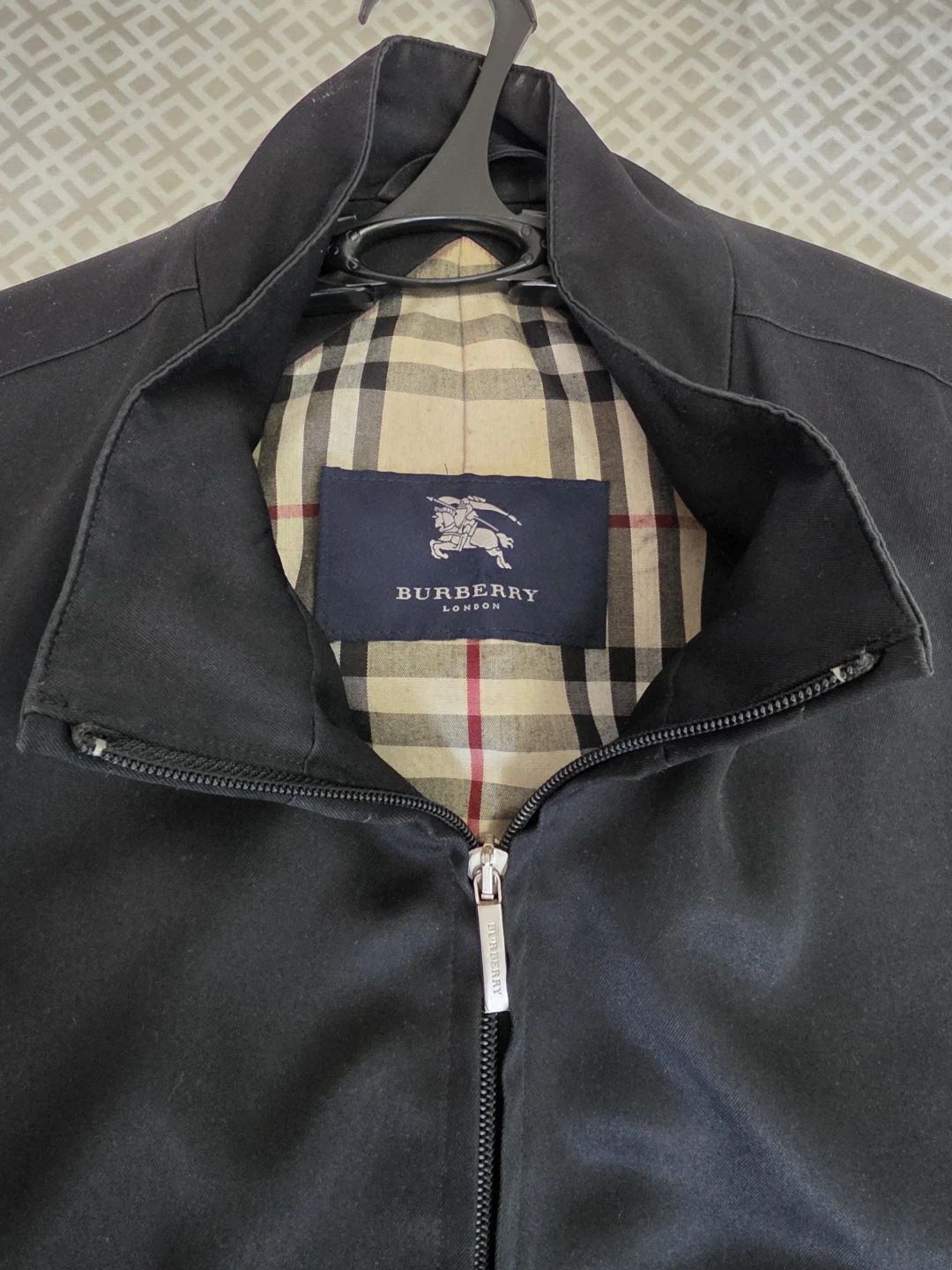 Burberry London black zip-up jacket
