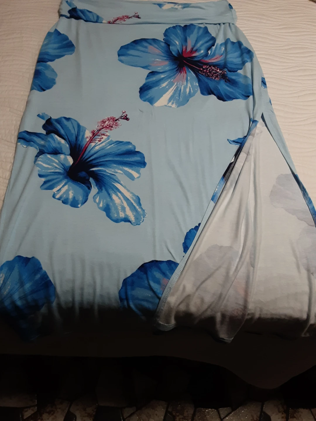 No Boundaries Blue Floral Maxi Skirt XXL - photo 2