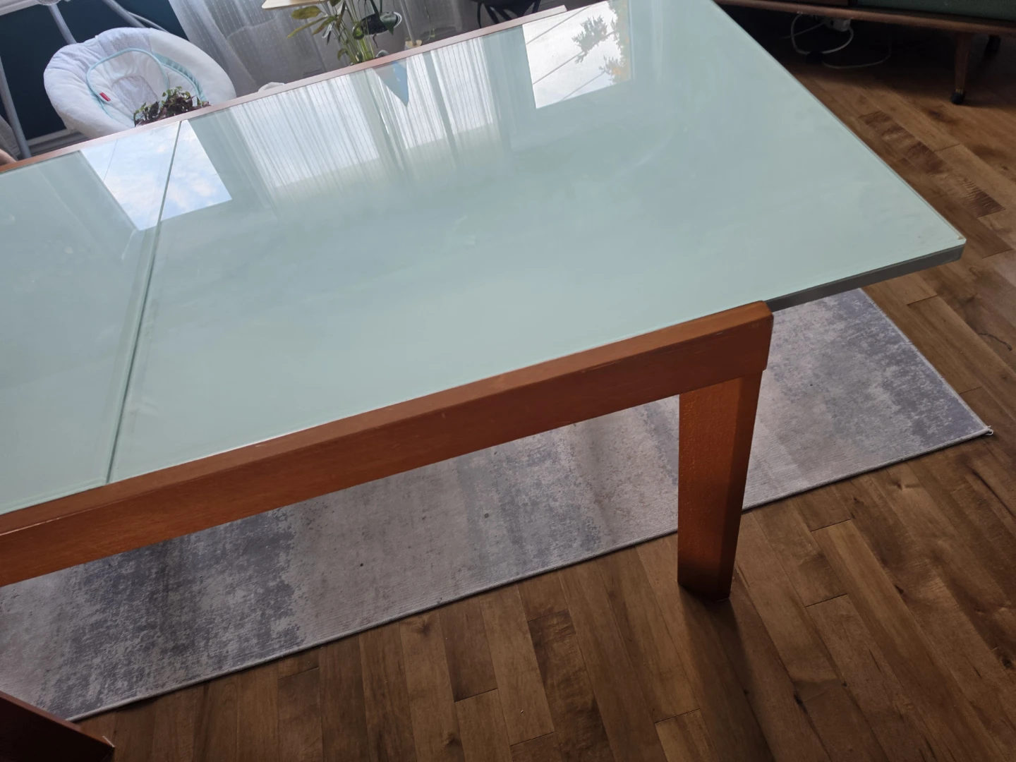 The vintage Calligaris Tempered Glass Dining Table - photo 5