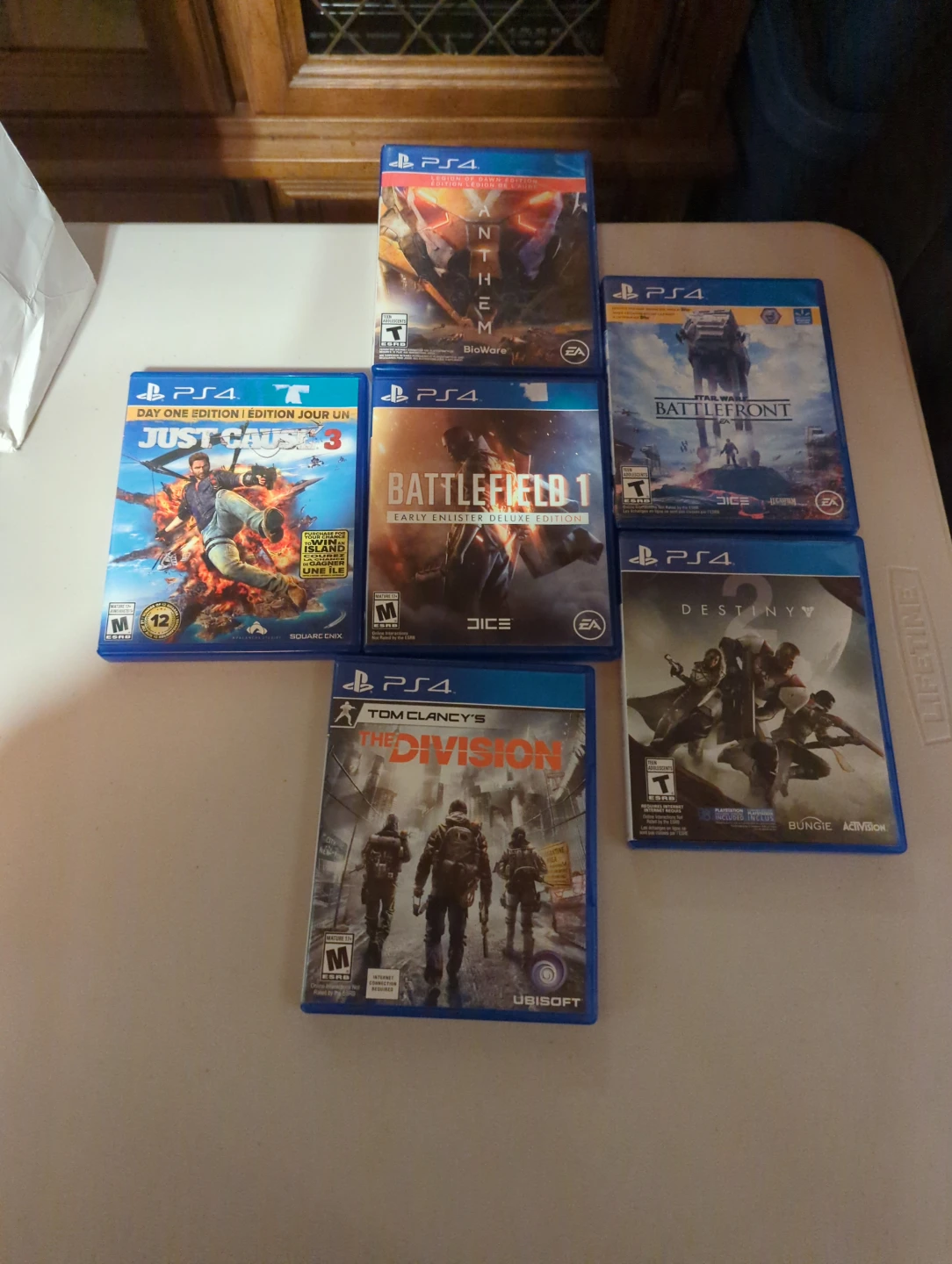 Set of 6 PS4 Games