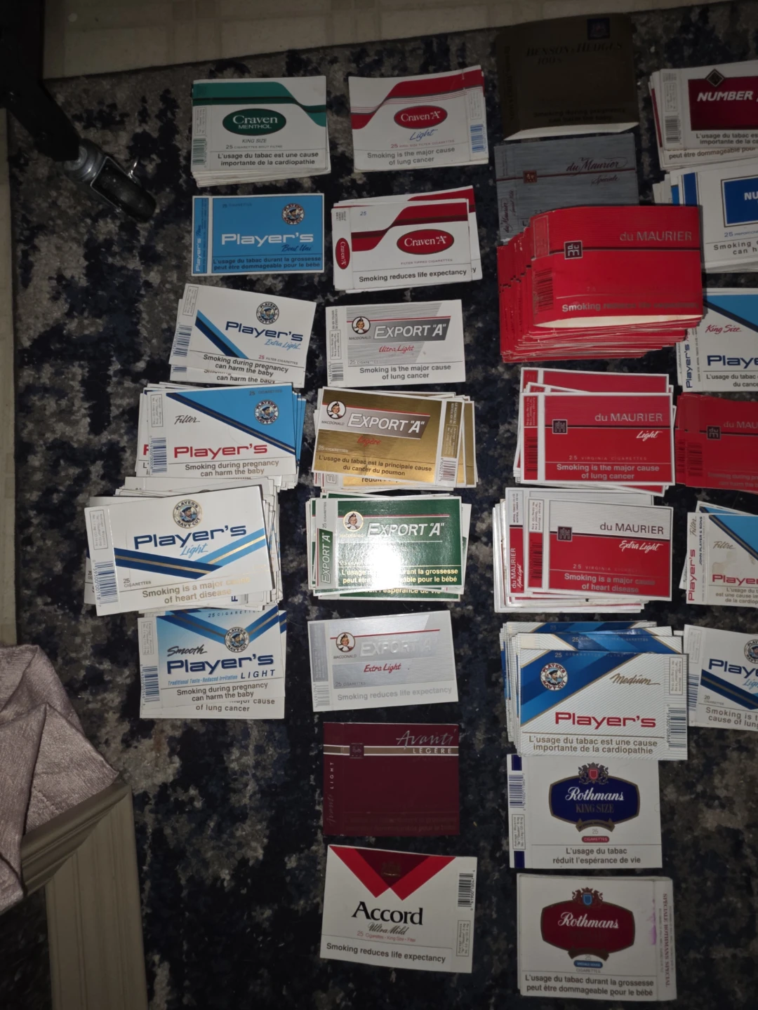 Collection of 235 Vintage Cigarette Pack Labels - photo 3