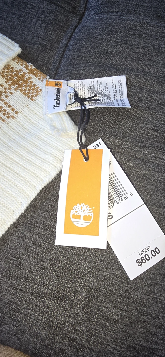 New Timberland Plaid Scarf