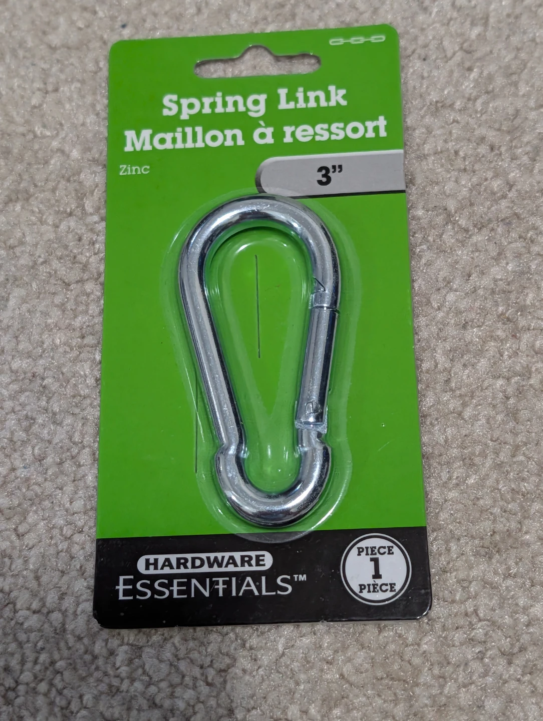 Hardware Essentials 3" Zinc Spring Link