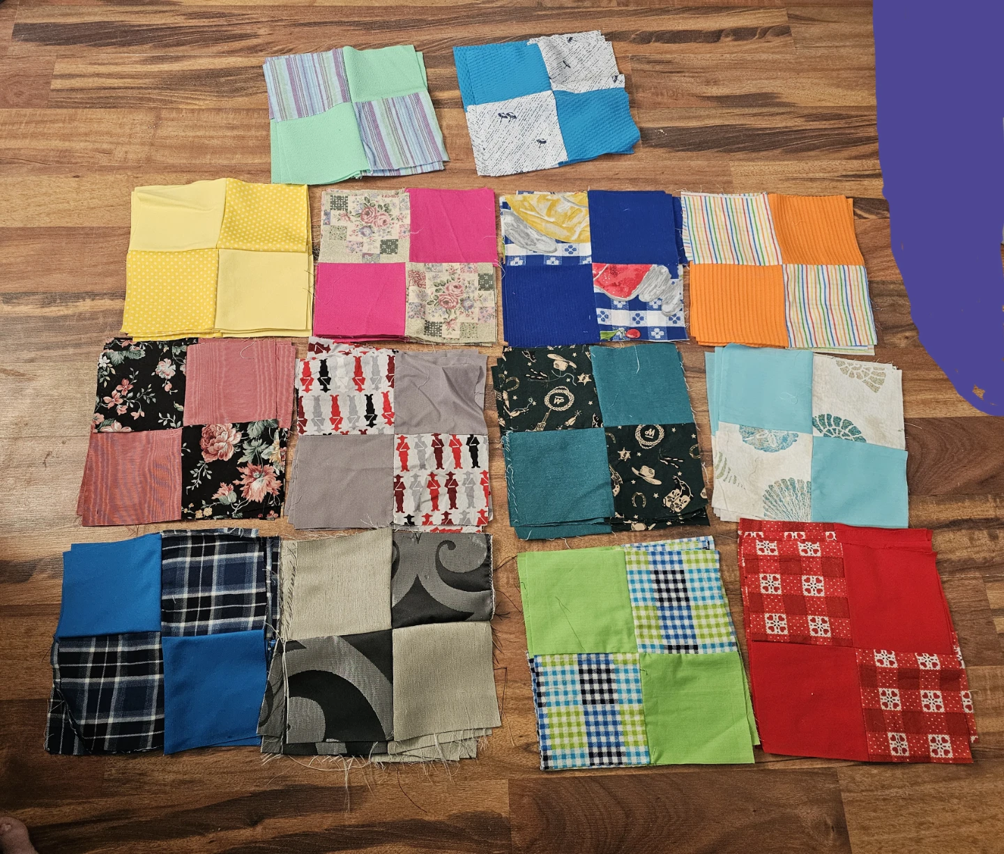 Assorted Fabric Quilt Blocks - photo 2