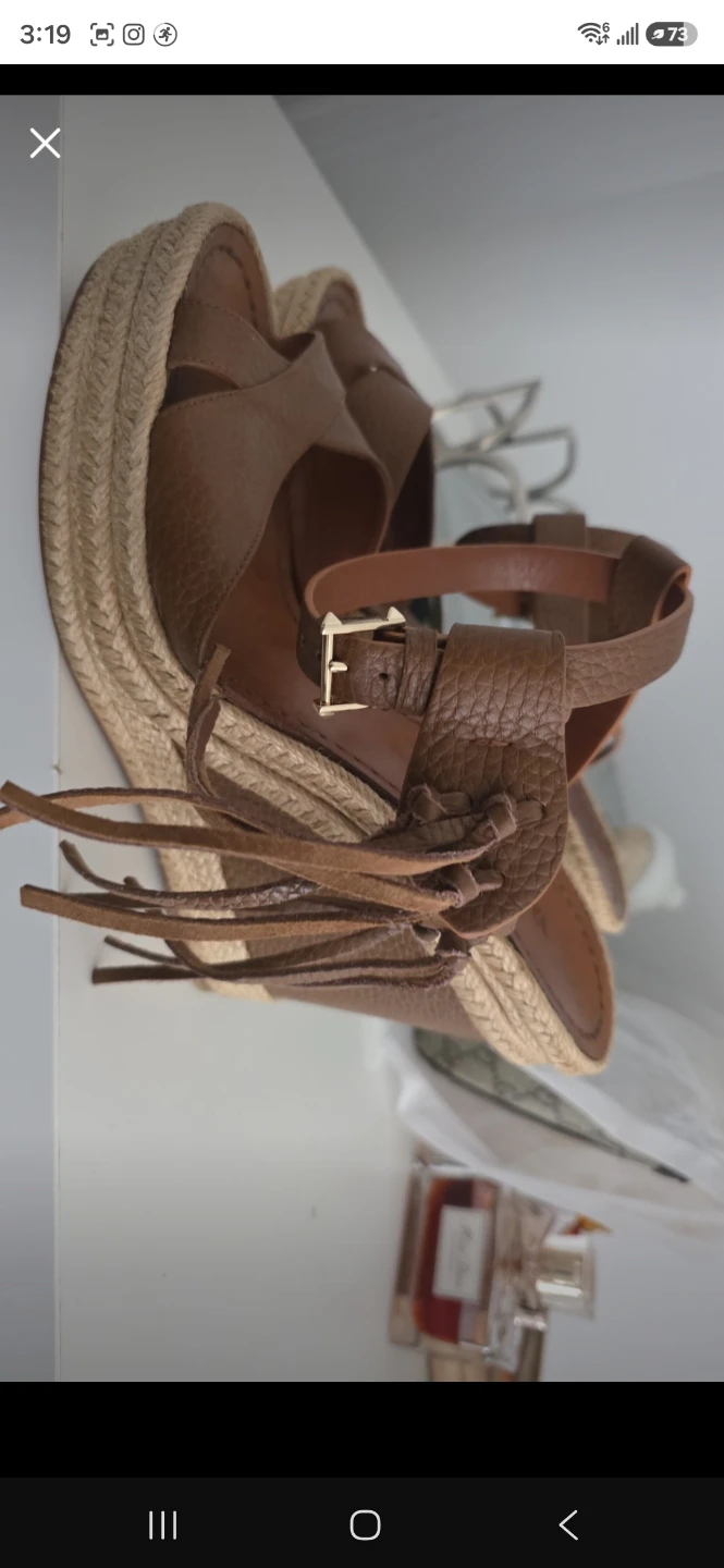 Valentino Garavani Leather Espadrille Wedges - photo 2