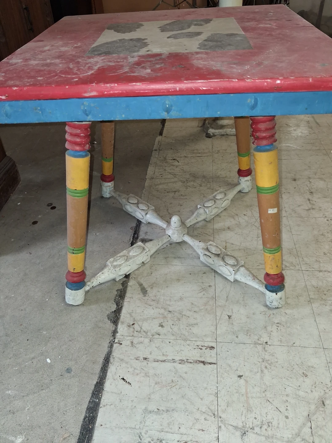 Colorful Painted Wooden Accent Table - photo 2