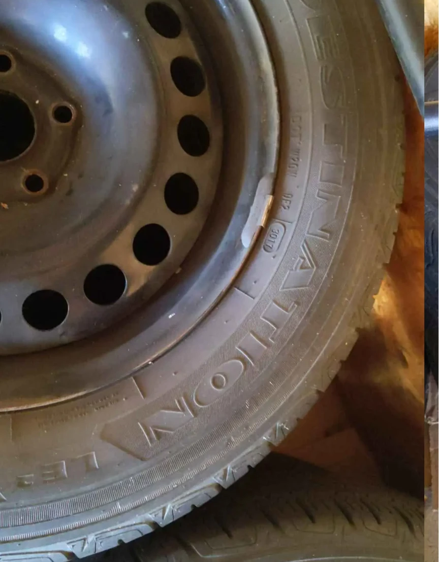 4 Tires on steel rims USED - photo 2