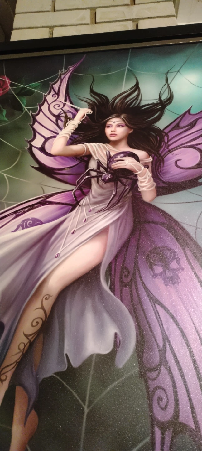 Fantasy fairy wall art with spider