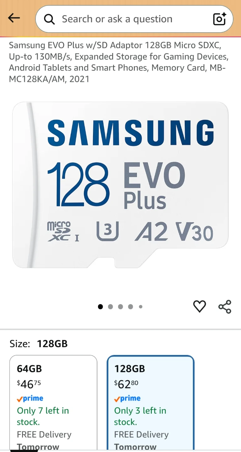 Samsung EVO Plus 128GB microSDXC Memory Card (BNIB) - photo 2