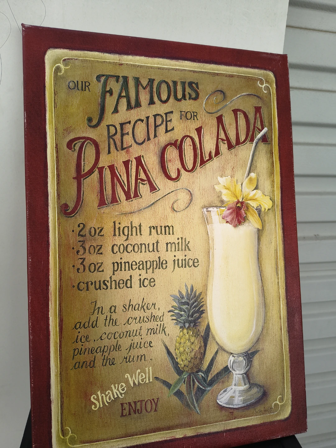 Canvas art pina colada