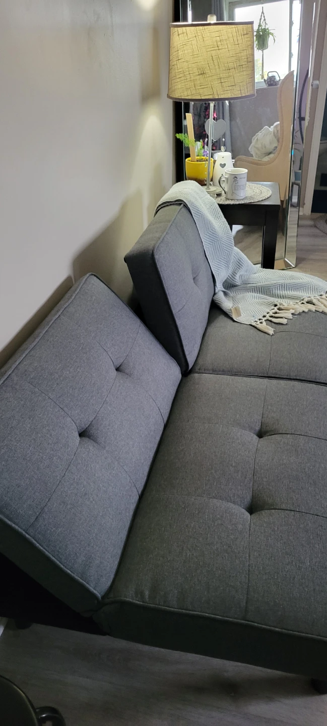 Grey Futon Sofa Bed - photo 3