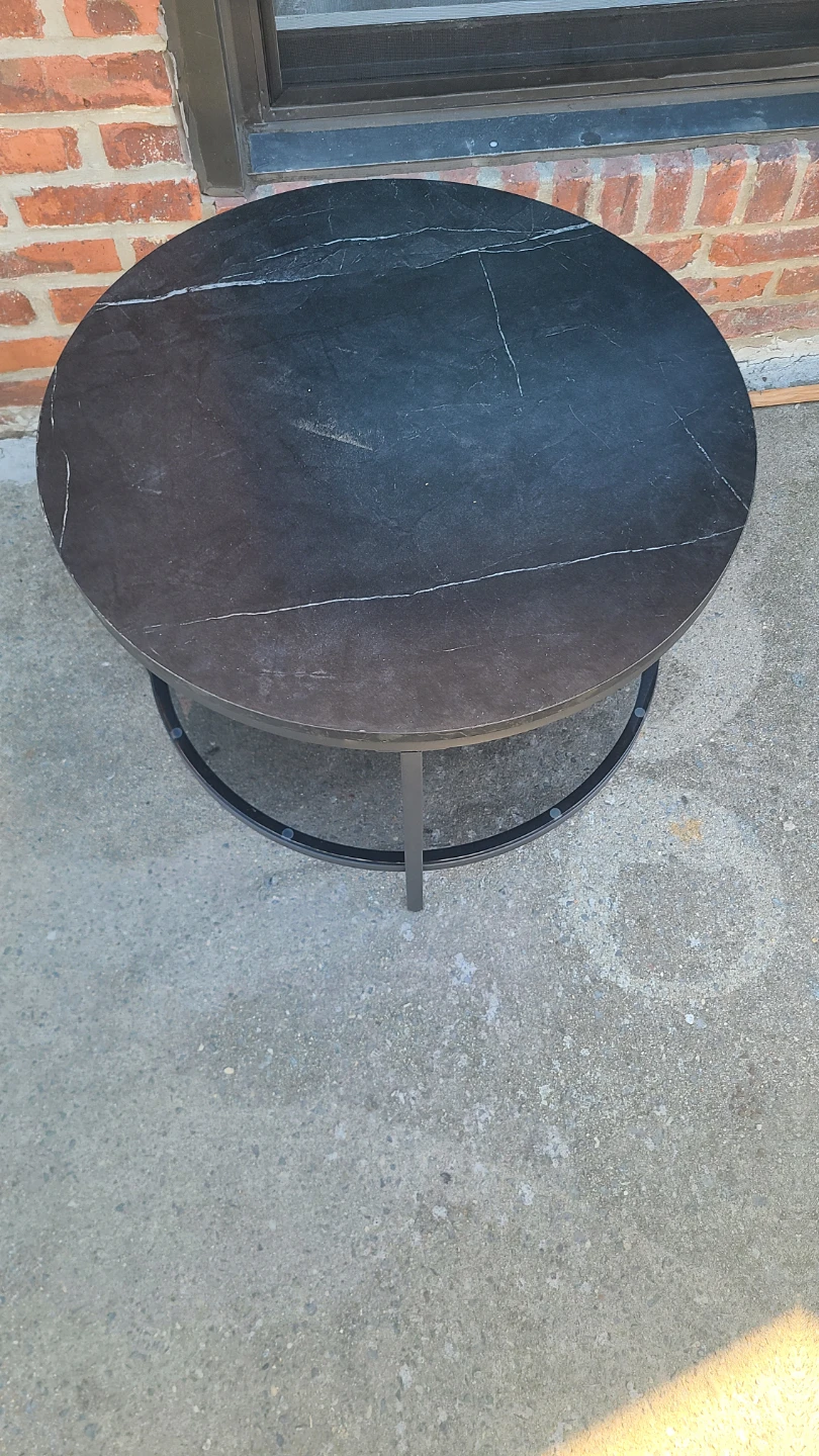 Black Round Coffee Table - photo 3