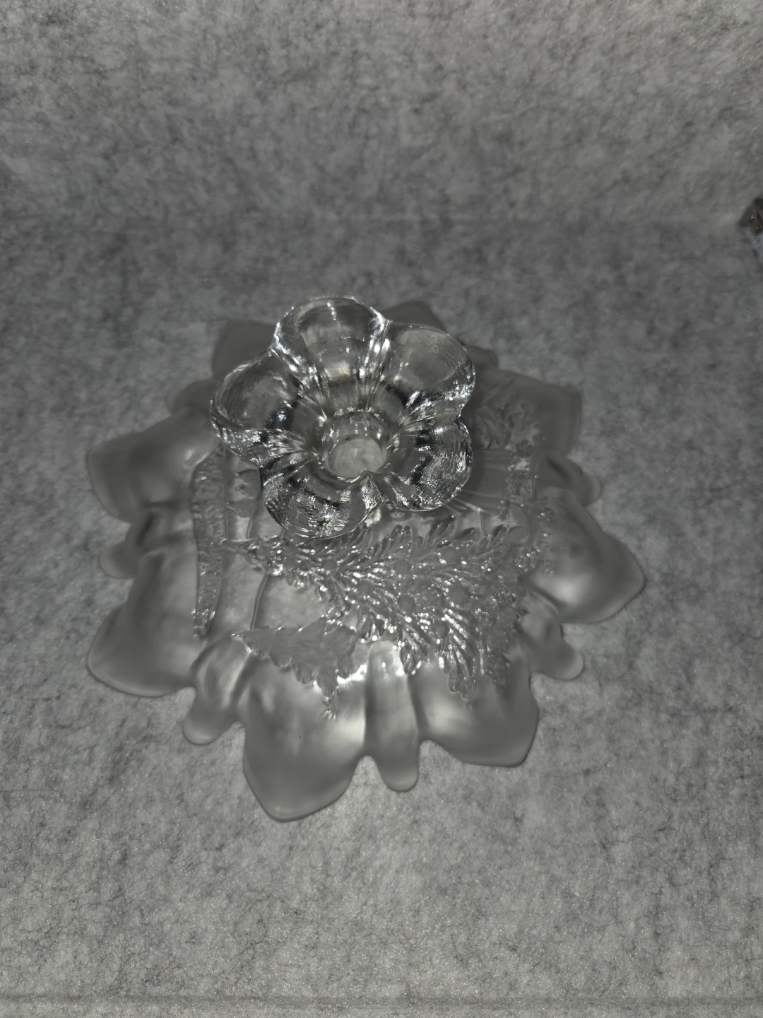 Frosted Glass Christmas Pedestal Dish - photo 4