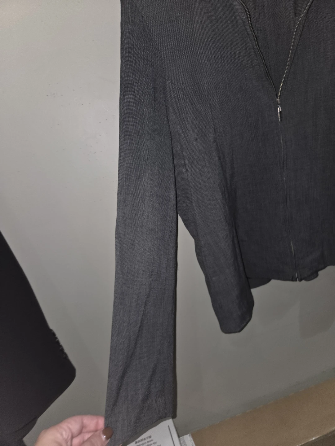 Dina K Gray Zip-Up Jacket Size 16 - photo 4