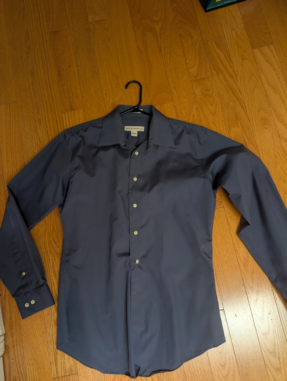 Non-Iron Slim Fit Dress Shirt Blue 15 1/2 34/35