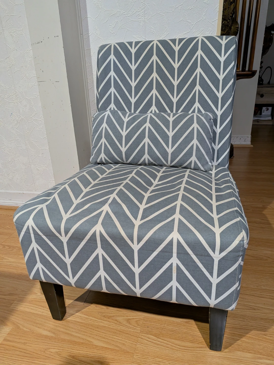 Santos Accent Chair - Grey Chevron
