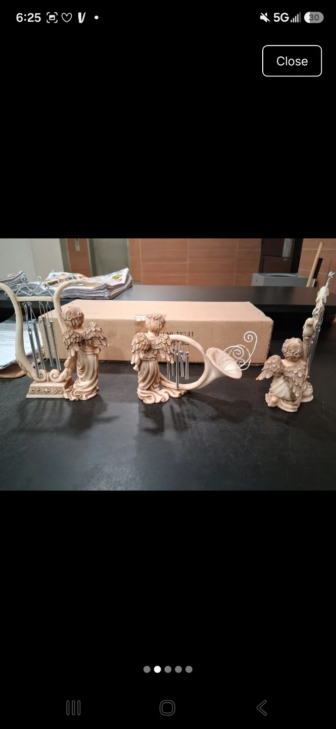 Set of 3 Angel Wind Chime Figurines