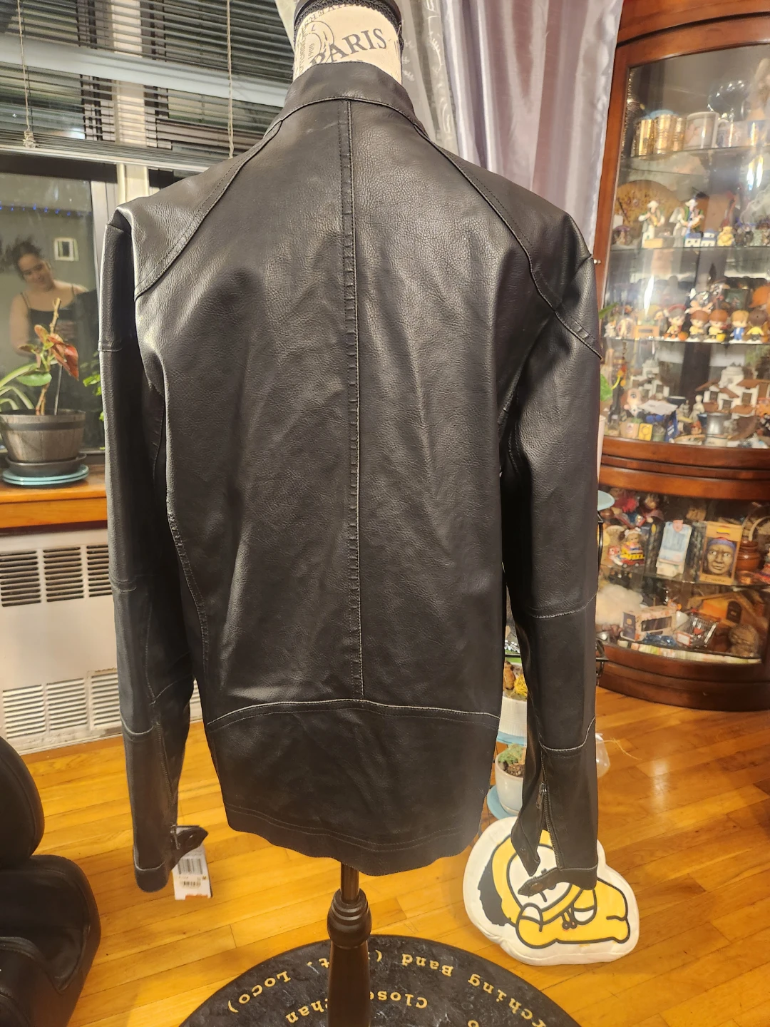 Kenneth Cole Reaction NWT Black Faux Leather Moto Racer Jacket - photo 4