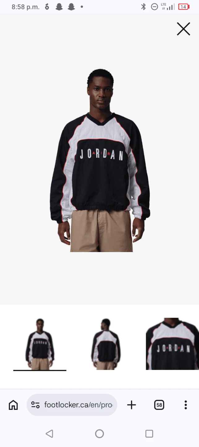 Brand new with tags Jordan V-Neck Windbreaker Jacket - photo 2