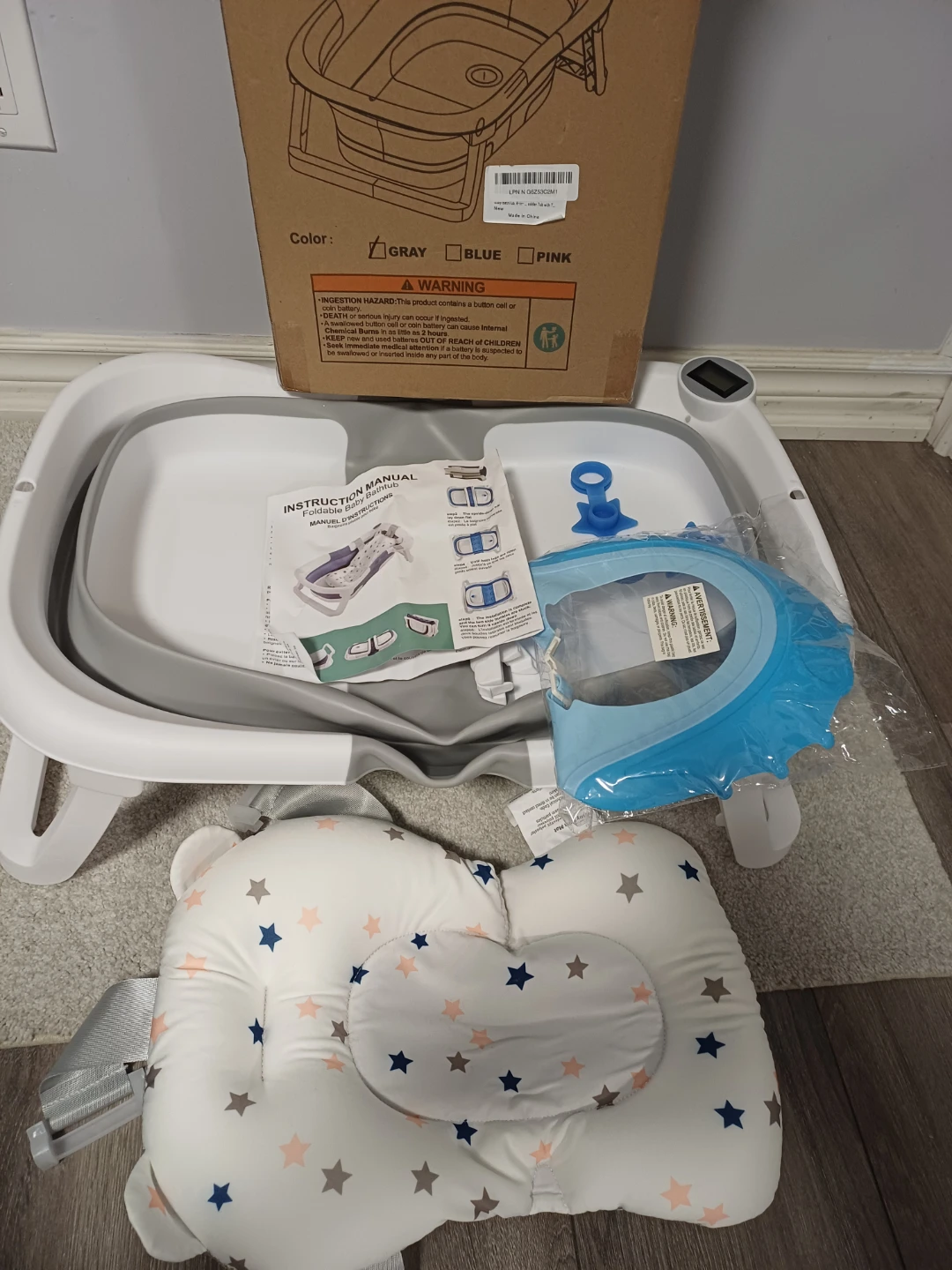 Foldable Baby Bathtub with Digital Thermometer - photo 3