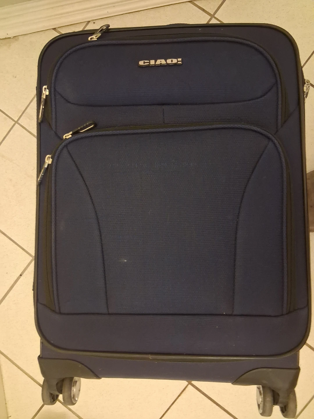 Ciao Blue Four-Wheeled Carry-On Suitcase