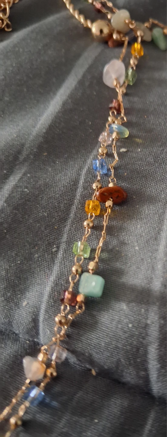 Multicoloured Stone Bead Necklace - photo 3