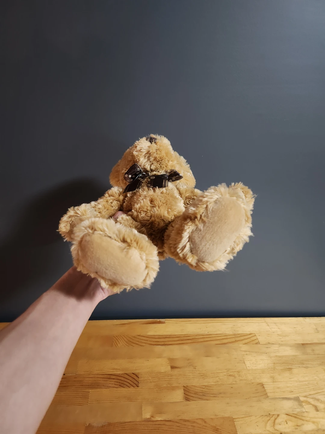 Brown Teddy Bear with Polka Dot Bow - photo 4