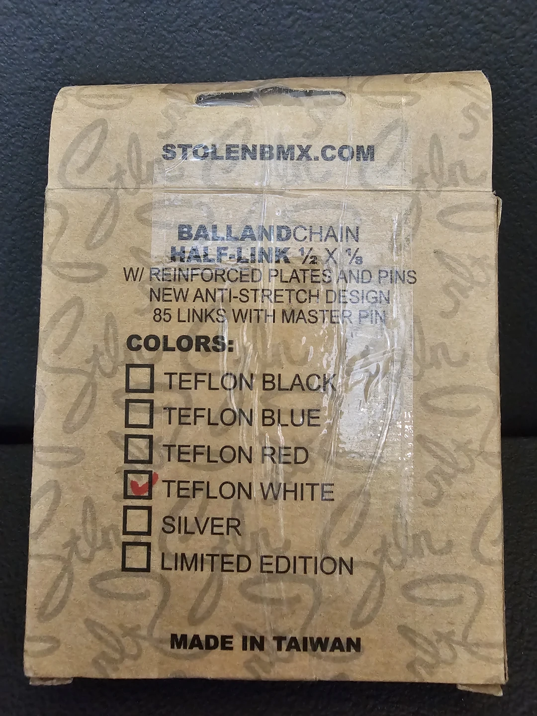 STOLEN BMX BRAND BALLAND CHAIN 1/8 LINK WHITE - photo 2