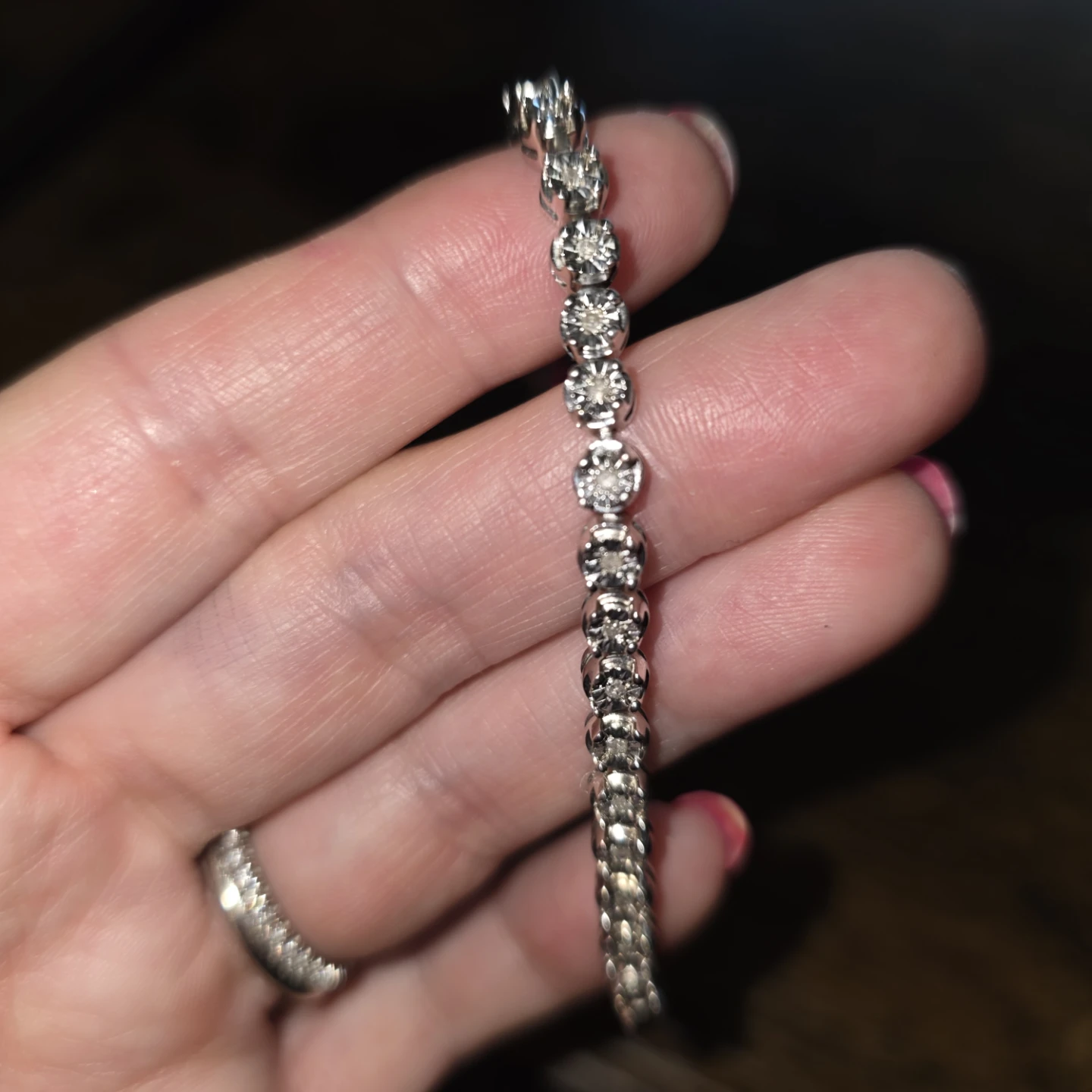 Sterling Silver Diamond-Style Tennis Bracelet