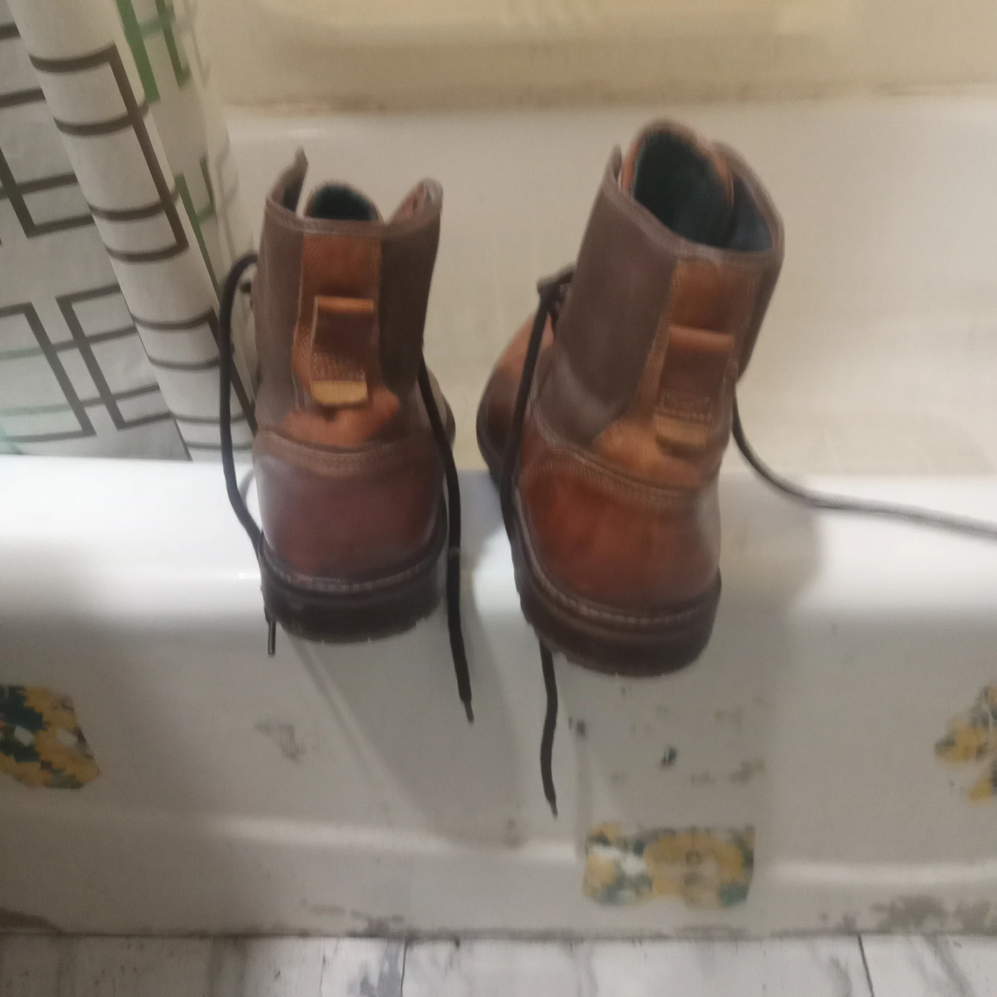 ALDO Brown Leather Lace-Up Boots