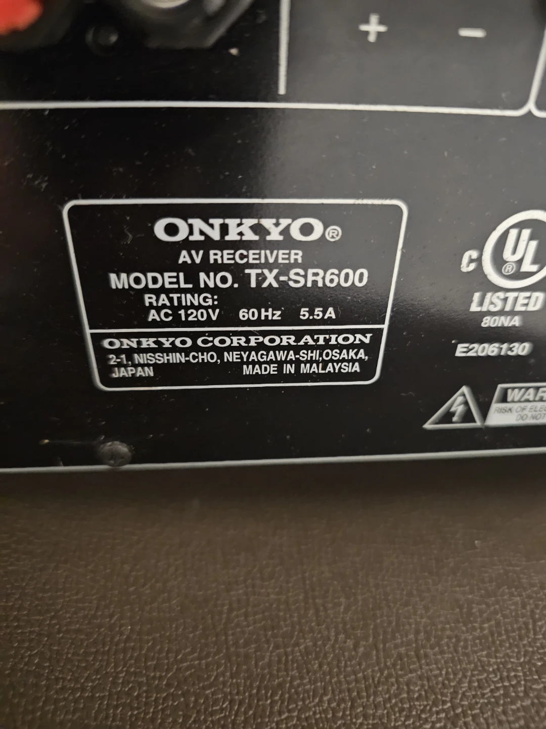 Onkyo TX-SR600 6.1 Channel Home Theater AV Receiver used - photo 2