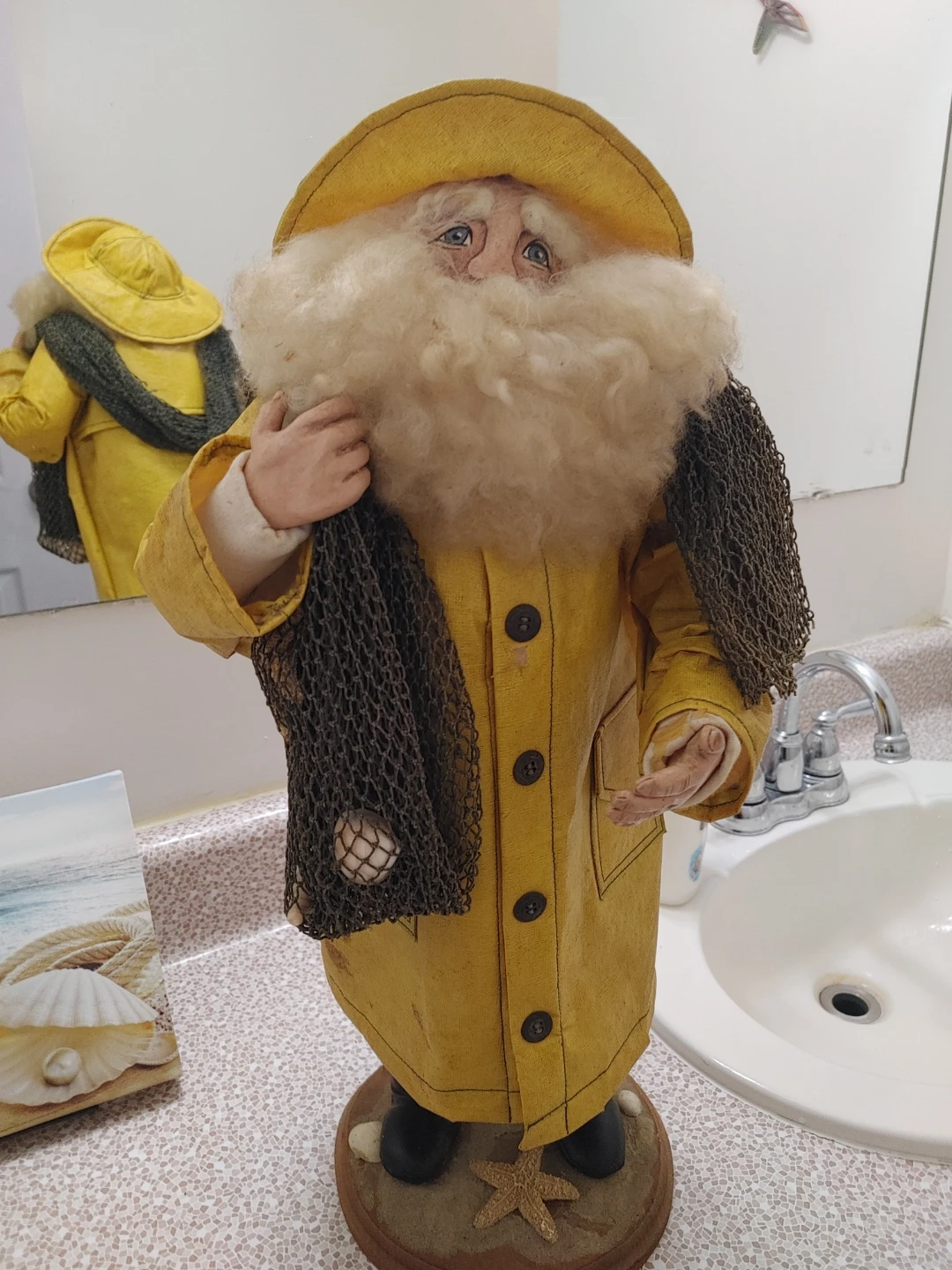 Fisherman Santa Christmas Figurine