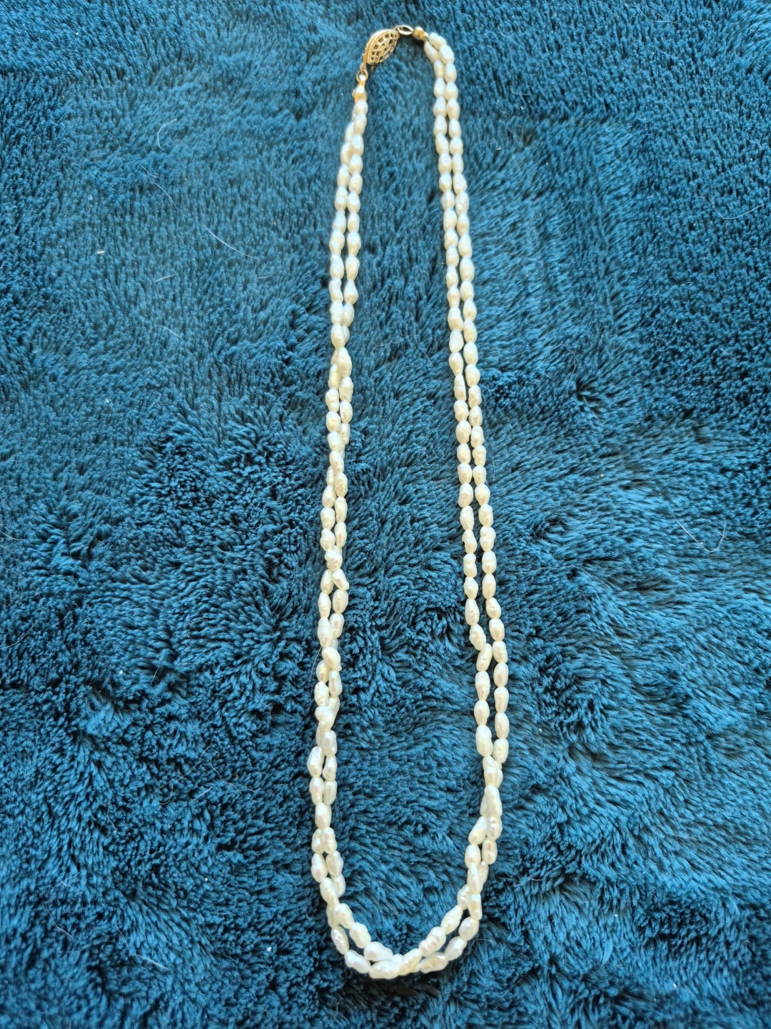 Multi-Strand Baroque Rice Pearl Necklace