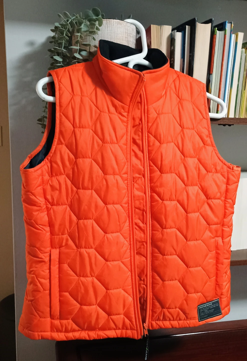 DKNY Jeans Orange Quilted Vest