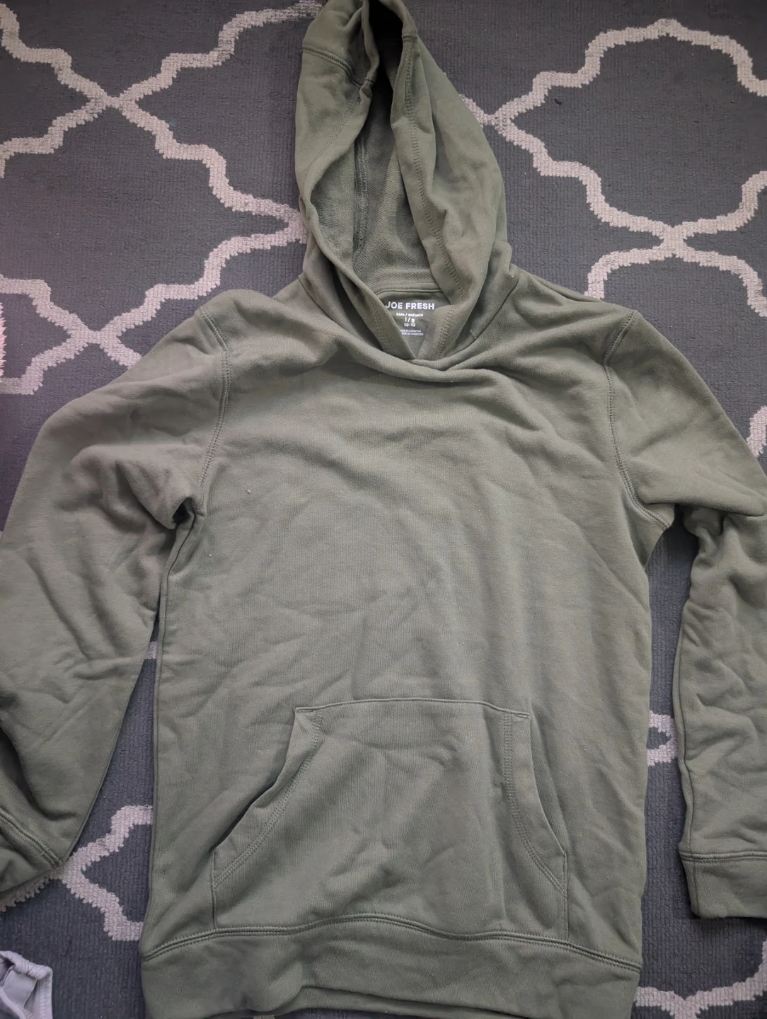 New Kids size 10-12 & 14 Joe Fresh Olive Green Hoodie