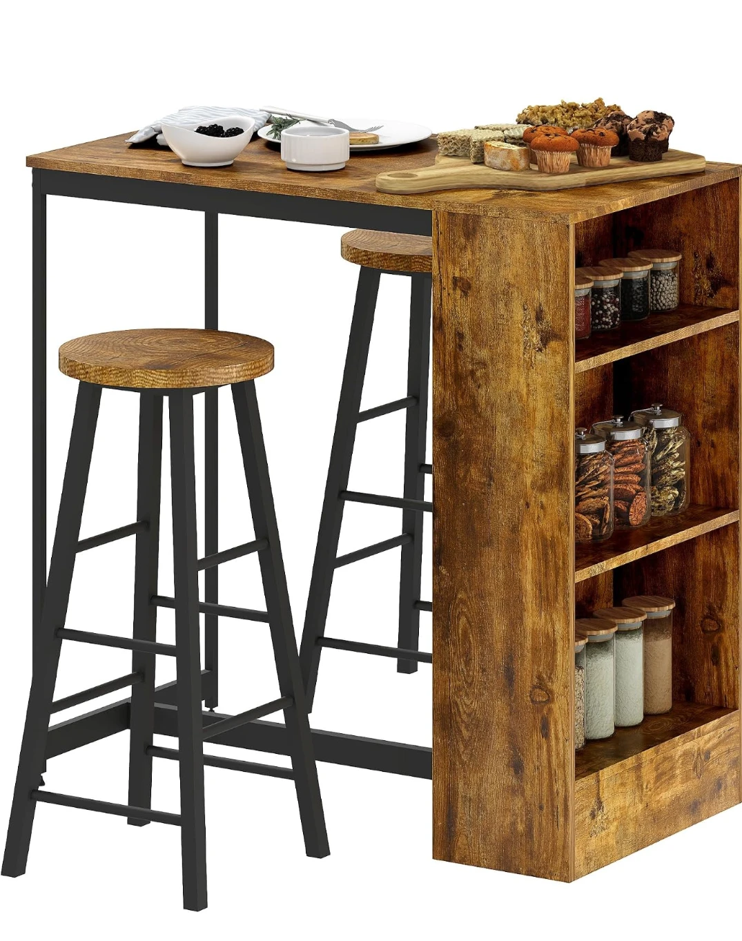 Kitchen Island / Bar Table Set