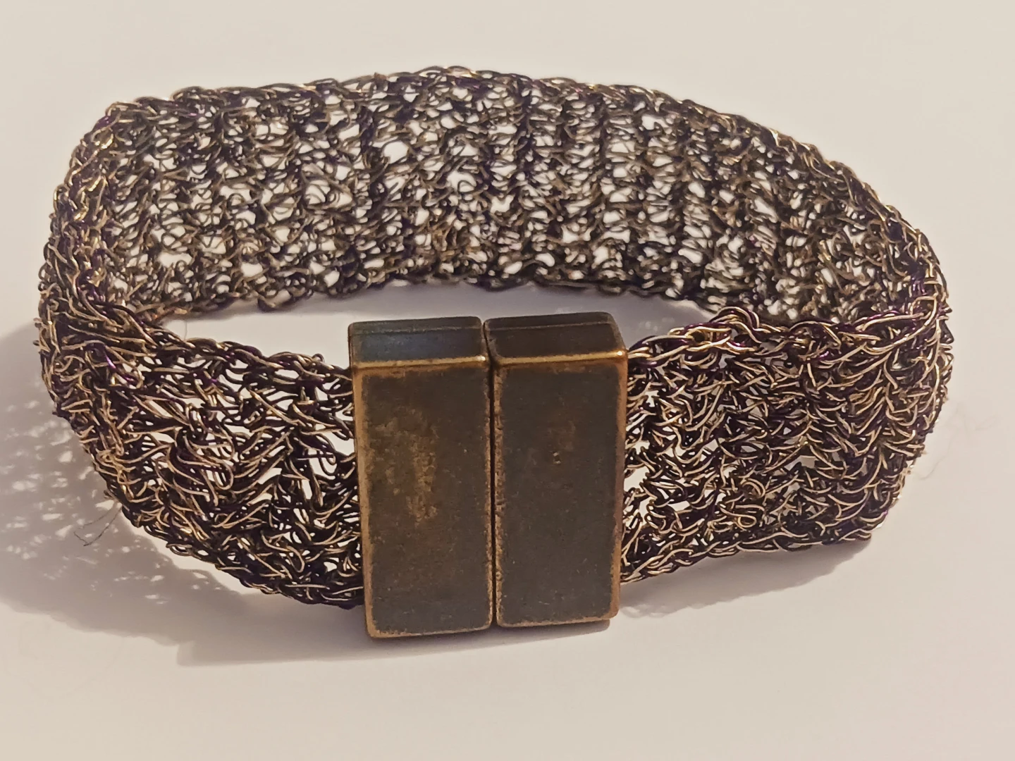 Vintage Silver Mesh Cuff Bracelet