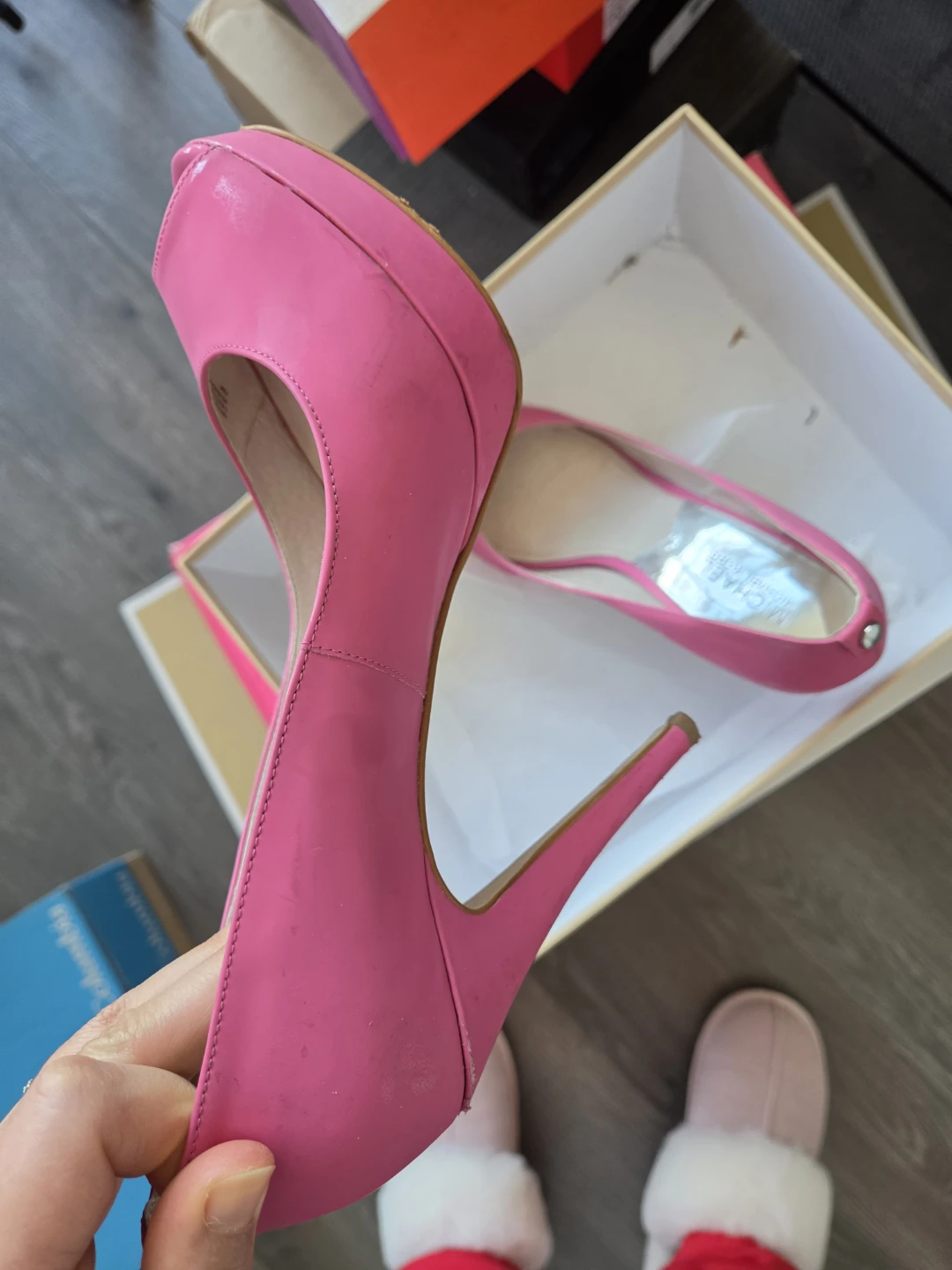 Michael Kors Pink Peep-Toe Heels - photo 2